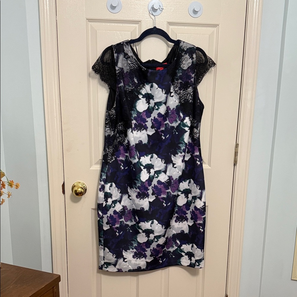 Signature by Sangria Black and Purple Dress